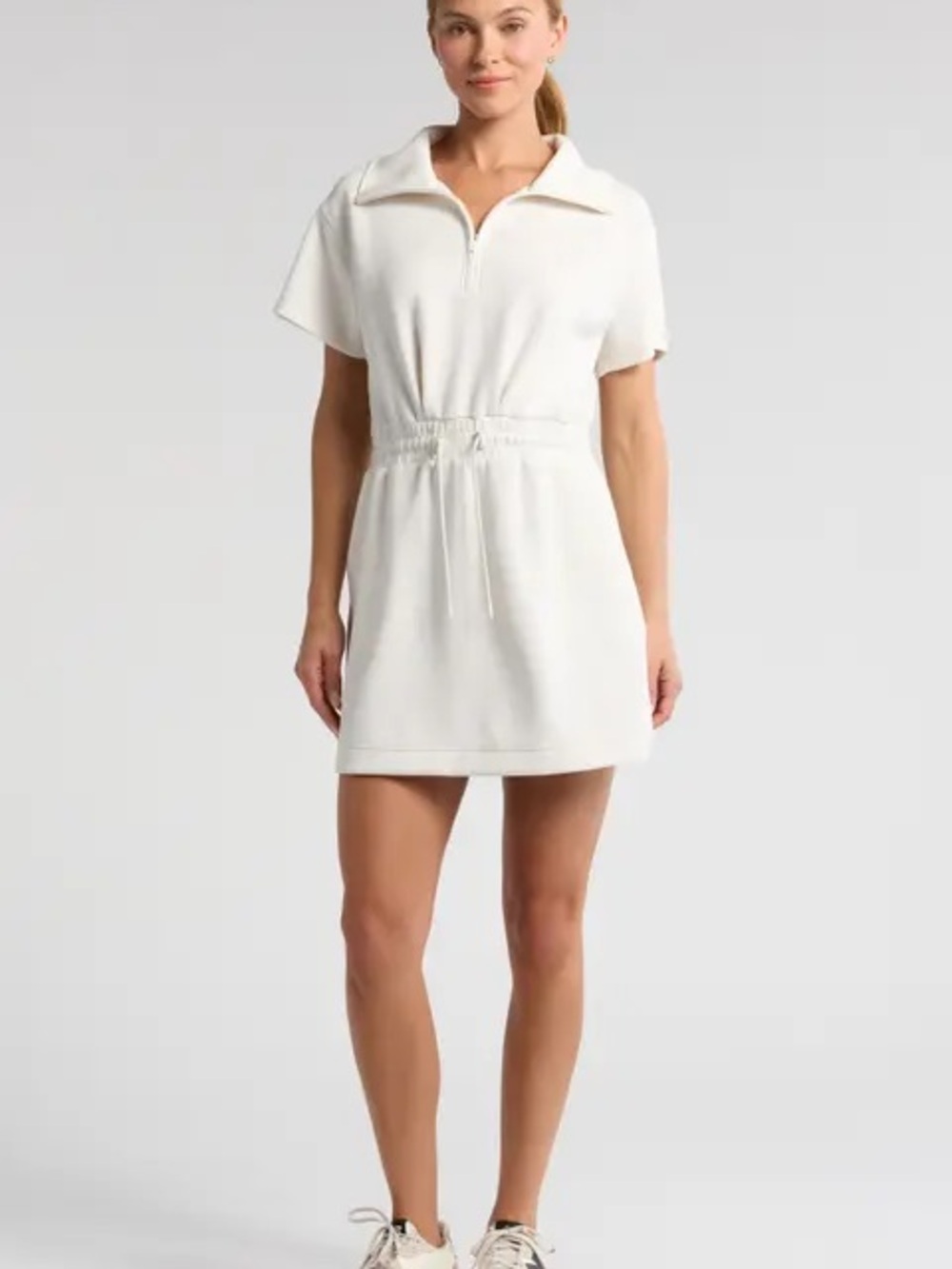Zella Soft Luxe Knit Quarter Zip Dress (Nordstrom)